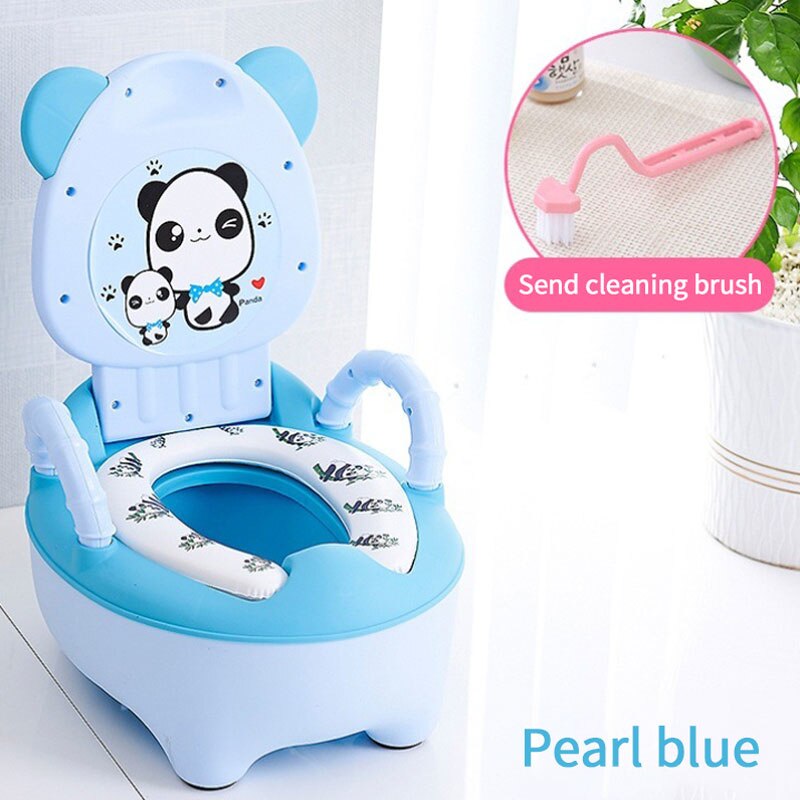 0-6 Years Old Children's Pot Soft Baby Potty Plastic Chair Comfortable Portable Folding Pot For Children Potty Girl Boy 2022: Blue Cushion