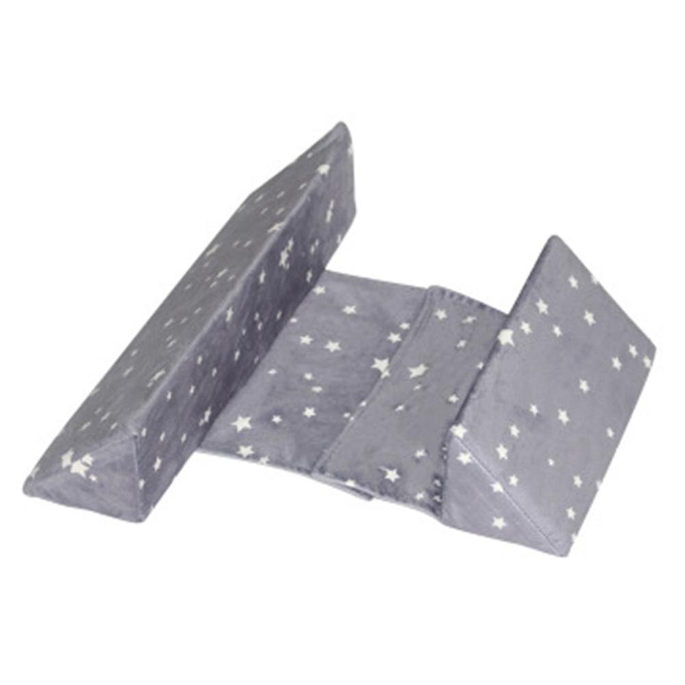 Bébé côté sommeil oreiller soutien cale réglable infantile Anti-rouleau coussin Triangle positionnement bébé oreiller: Star  flannel
