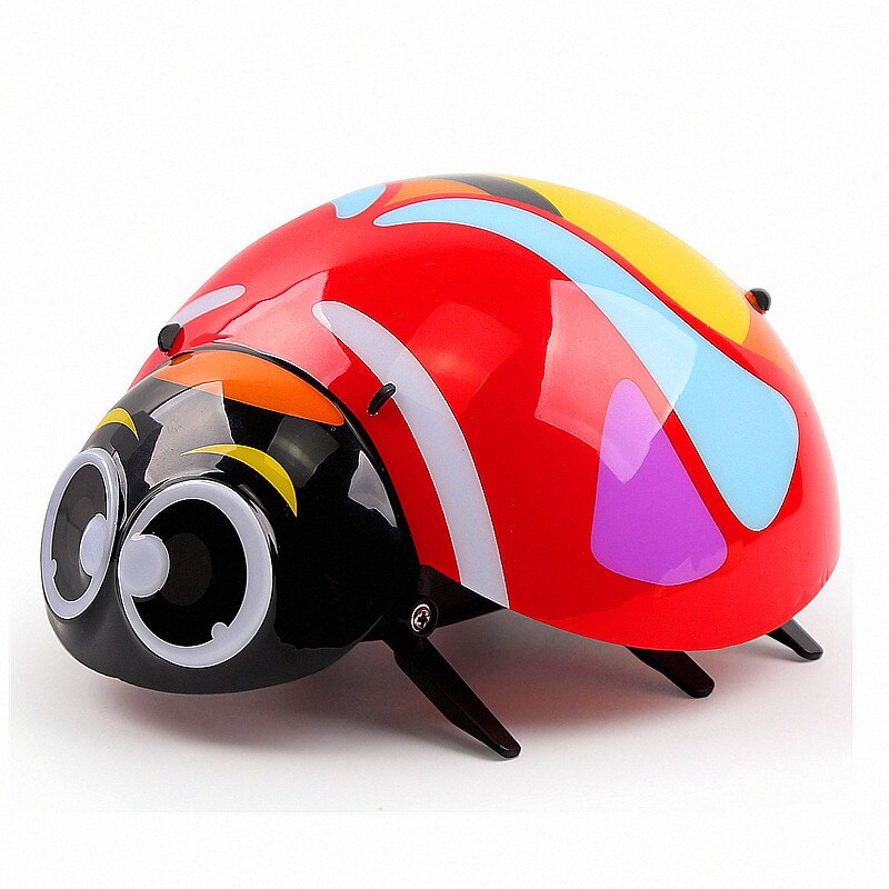 Remote Control Insect Toy Robot Electronic Digital Insect Remote Control Pet Novelty Insect Model Toy Christmas: ladybug