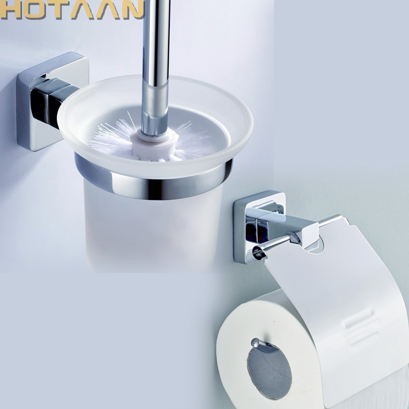 , Rvs Badkamer Accessoires Set, Papier Houder Wc Borstel Houder, Badkamer Sets, YT-10700-2