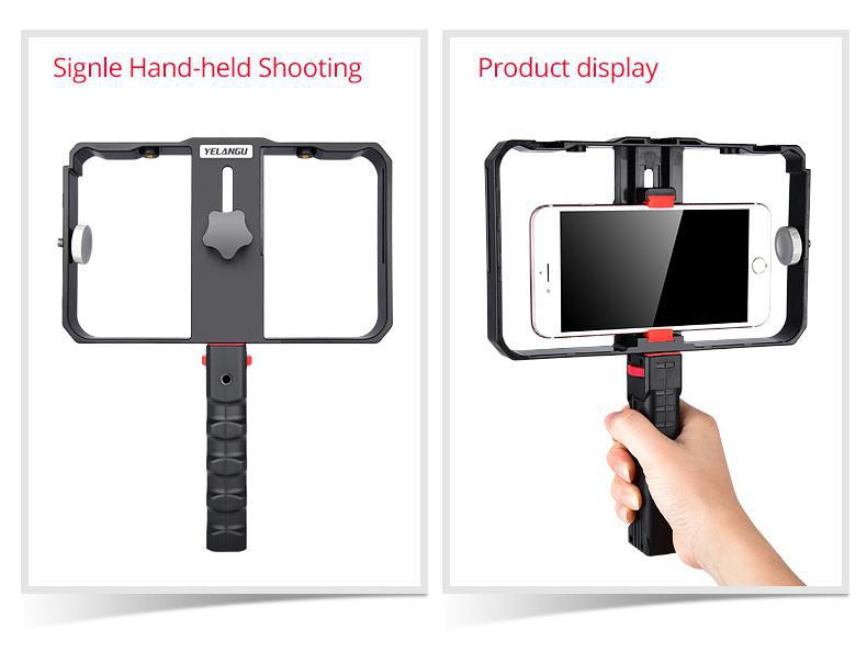 Hand Held Camera Bracket Second Generation Movie Live Video Stabilizer Mobile Phone Camera Cage Stand