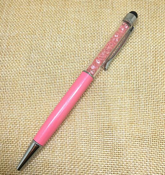 (1Pcs/Sell) Crystal Pen Diamond Pens Stationery Fountain Pen Stylus Touch Pen 11 Colors Oily Black Refill: 13