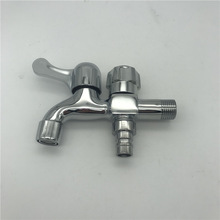 Washing Machine Tap Wall Mount Chrome Finished Small Tap Decorative Double Garden Faucet Double Using Bibcock Taps