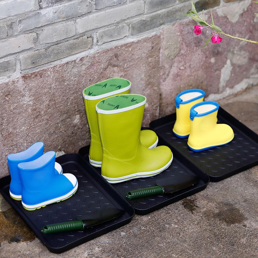 Multi-Purpose Garden Outdoor Boot Mat Tray Boot Mat And Tray for Floor Protectio Plastic Mud boots shoe plate Seasoning storage
