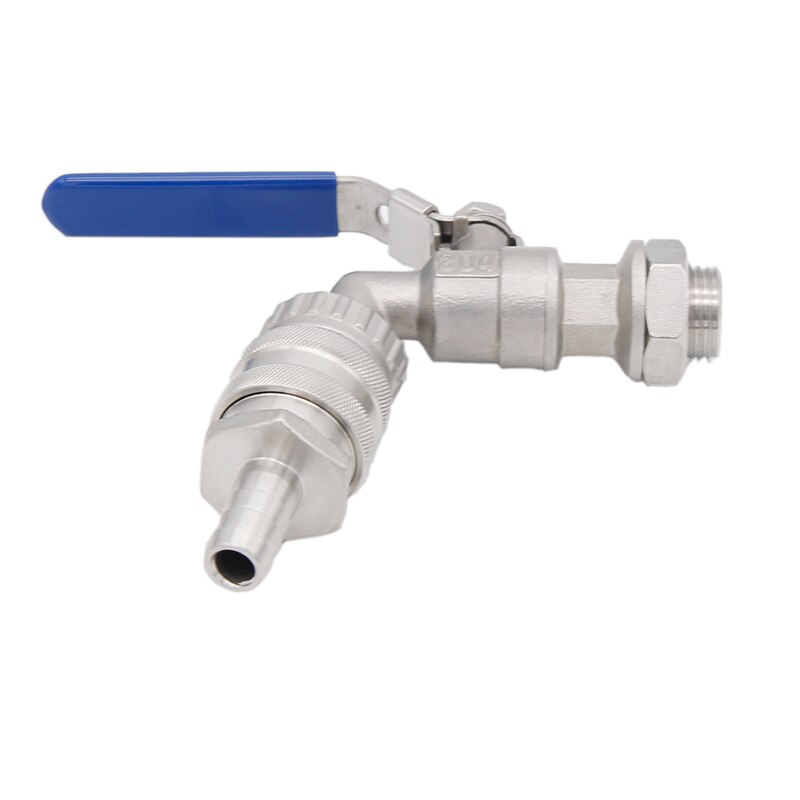 Beer & Wine Stainless Weldless Quick Disconnect Ball Valve Kit 1/2"NPT Homebrew Mash Tun Boil Kettle HLT Ball Valve Replacement