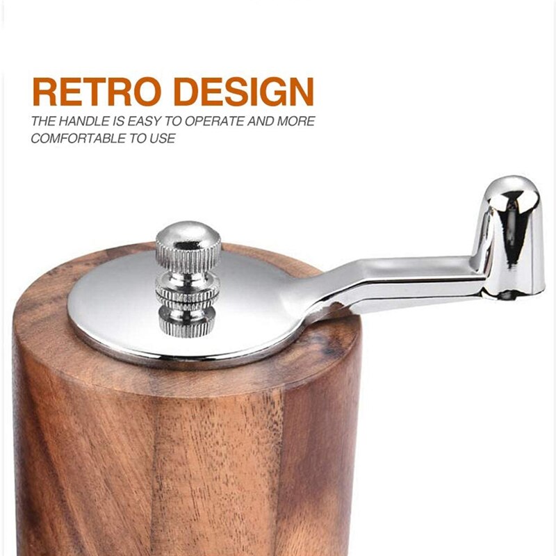 Nowa sól i młynek robić pieprzu, korba ręczna młynek robić pieprzu solniczka z uchwytem Clic i regulowanym wirnikiem ceramicznym