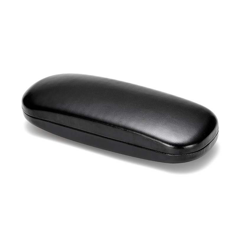 Retro Zwart Pu Lederen Brillenkoker Doos Eenvoudige Hard Brillen Protector Storage Case Opbergdozen Container Organizer
