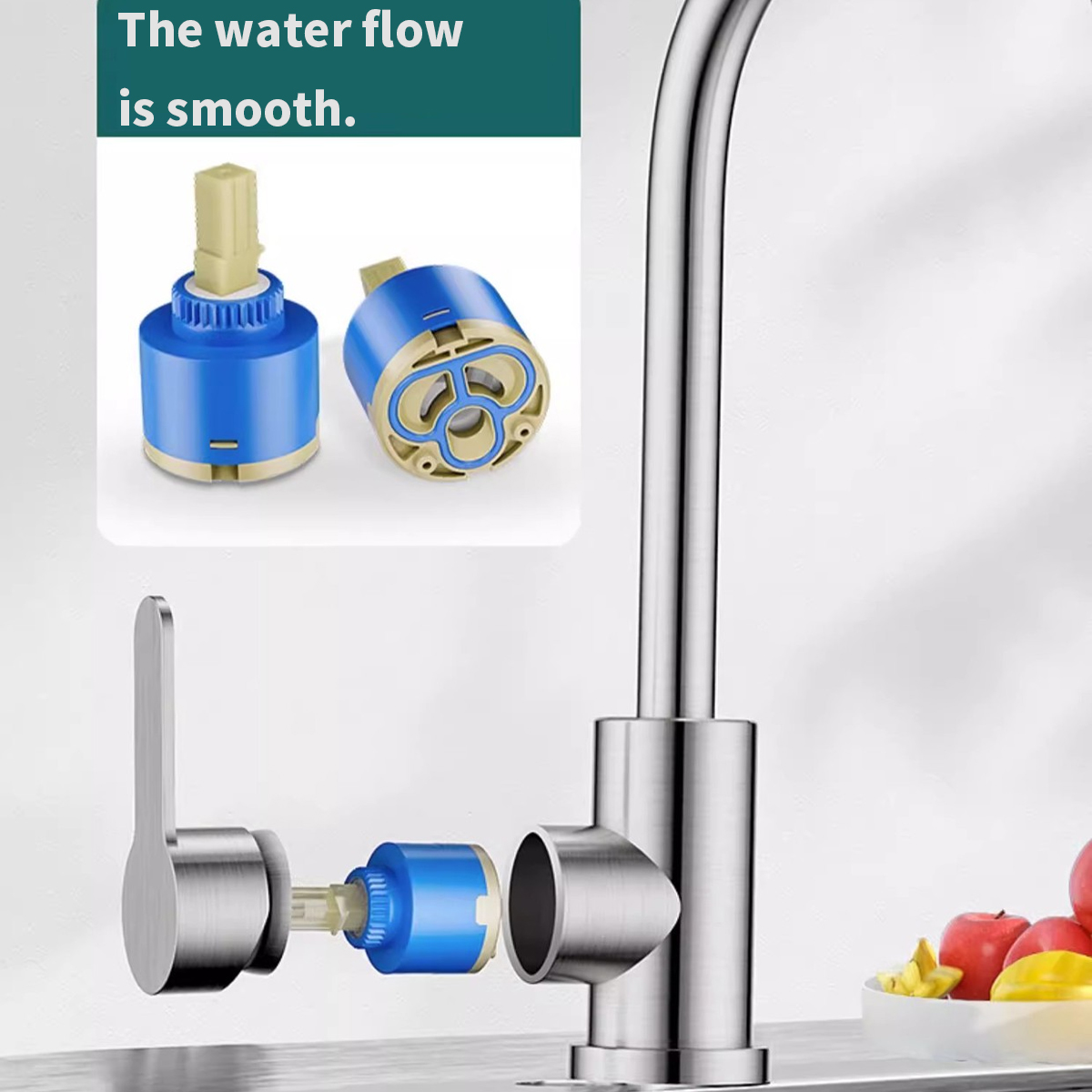 Ceramic Disc Cartridge Mixer Faucet Thermostatic C... – Grandado