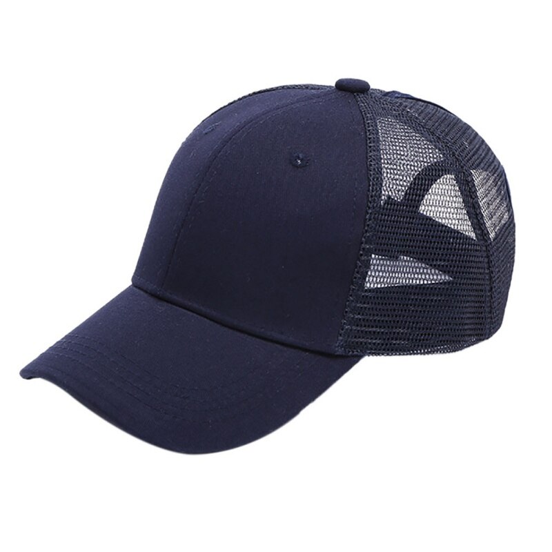 1pc Paardenstaart Cap Vrouwen Mannen Katoen Verstelbare Zonnescherm Mesh Zonnehoed Sportkleding Accessoire: ZQ