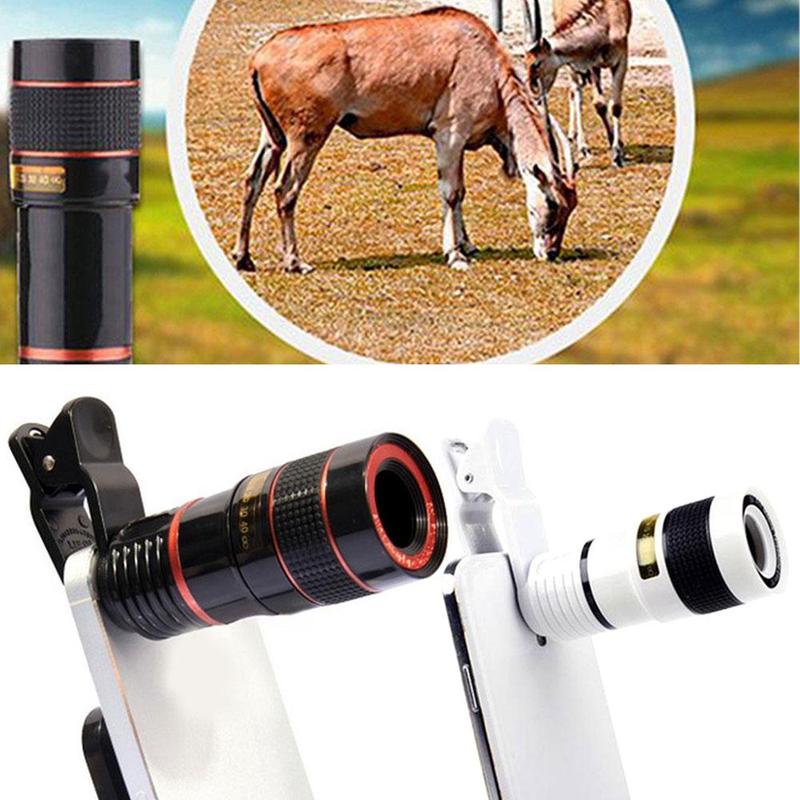 8x Zoom Mobile Phone Telescope Lens Adjustable Focal Length Monocular Telescope High-definition Camera Phone External Lens