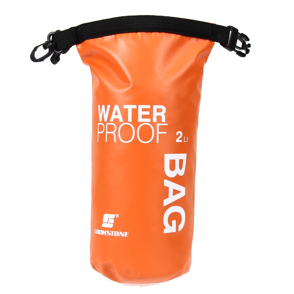 2/5L Waterproof Dry Bag Floating Boating Rafting Kayaking Camping Hiking River Trekking Swimming Waterproof Bag: Orange-2L