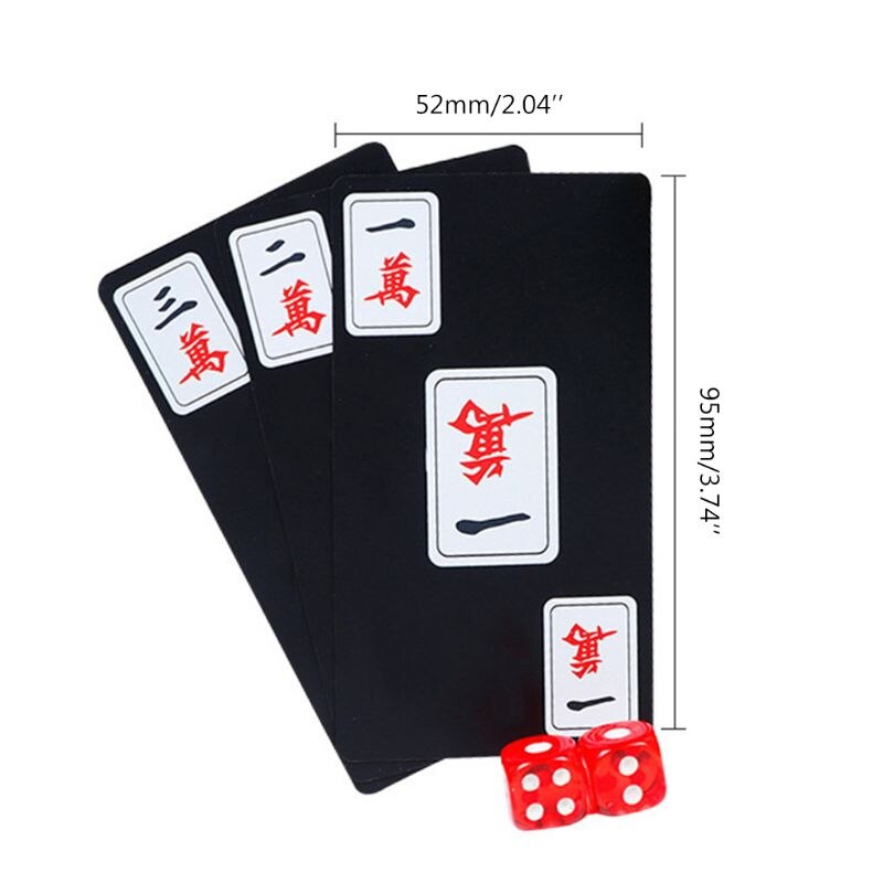 Travel Mahjong Set Table, Handheld Portable Folding Game Table With Mahjong * 144 Japanese Style Zhuang * 1 And Dice * 3, Entertainment Anytime And Anywhere, For Camping Party