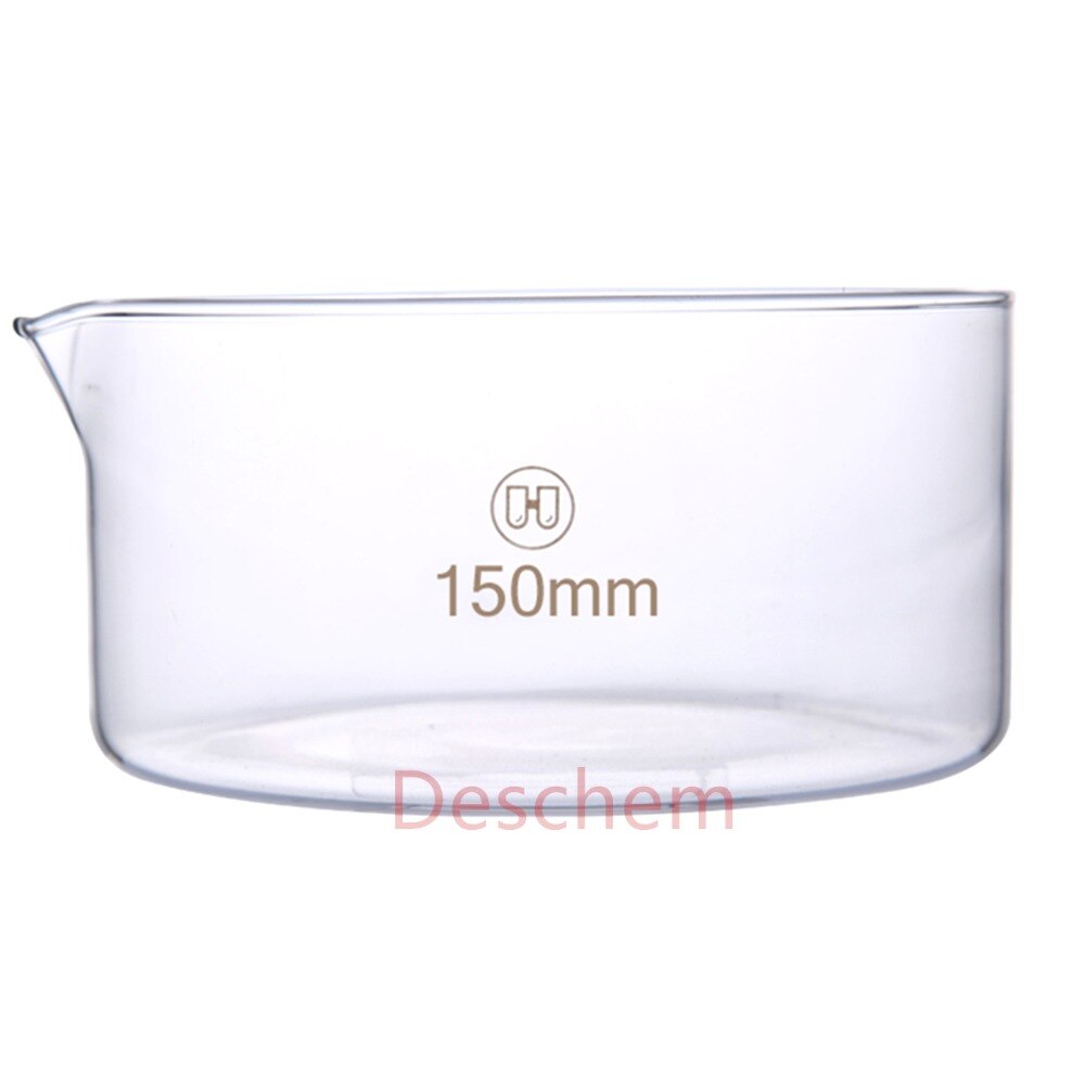 150mm*75mm,Glass Crystallizing Dish,Heavy Wall Lab Chemistry Glassware