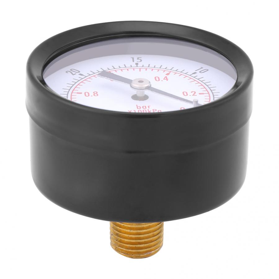 Pressure Gauge Water Oil Manometer Double Scale Pressure Measuring Tools 1/4 Manometro Digital