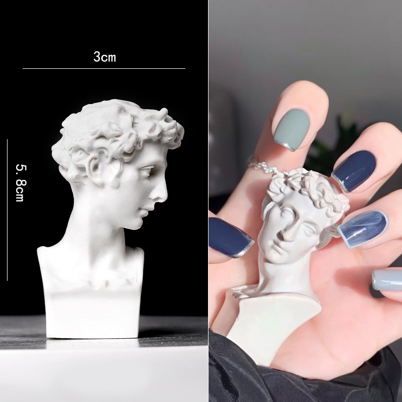 Mini estatua artística para decoración de uñas, herramientas de accesorios para fotos de uñas, herramienta de fotografía de exhibición de puntas de esmalte de uñas de gel: Verde claro