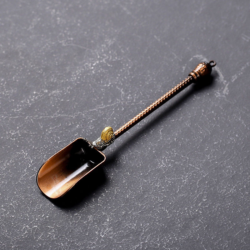 Tea Spoon Copper Kung Fu Accessories Tea Scoops Home Office Teaware: 7
