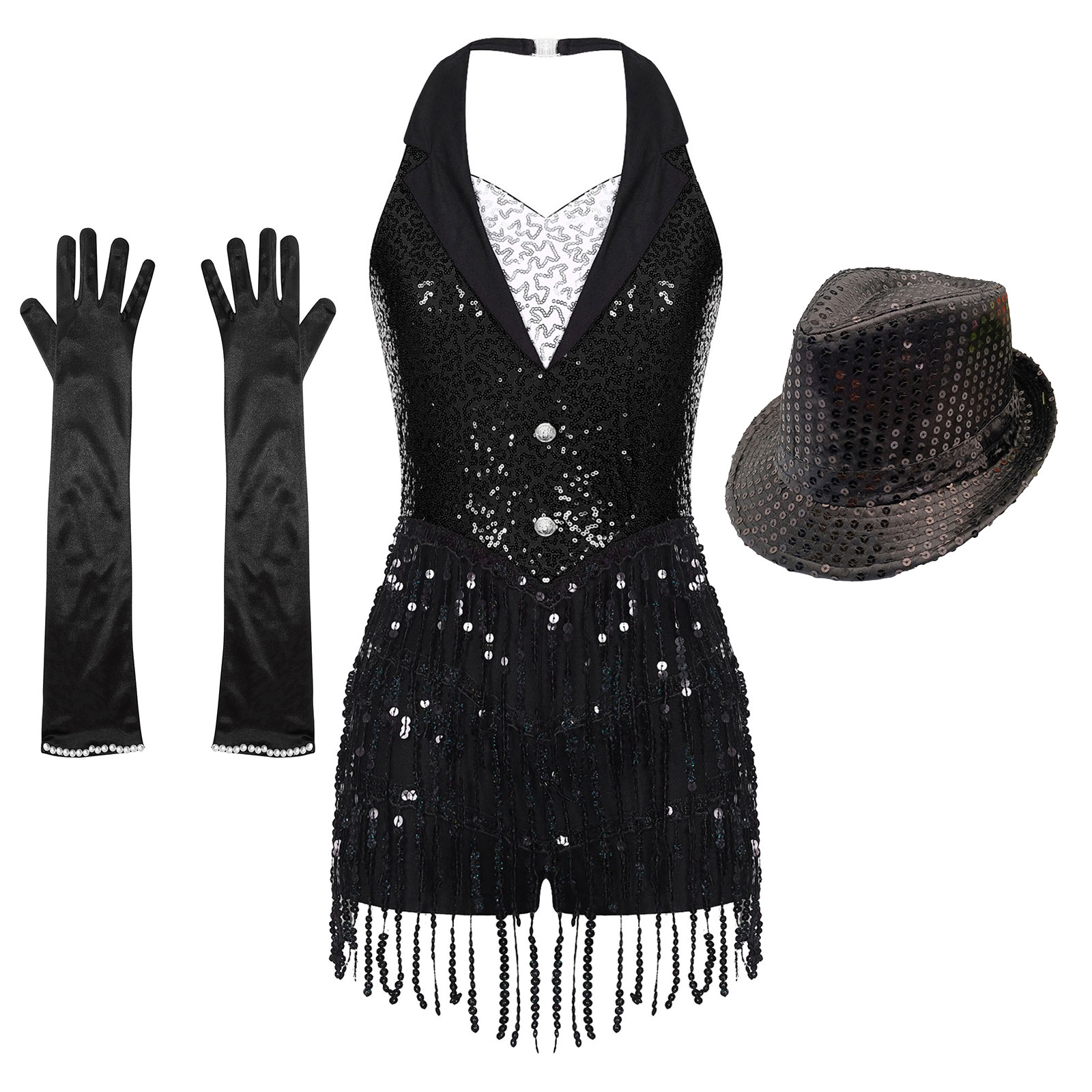 Robe de danse moderne pour femmes, Costume de spectacle à paillettes brillantes, sans manches, Jazz latin, Tango, Salsa, justaucorps, tenue