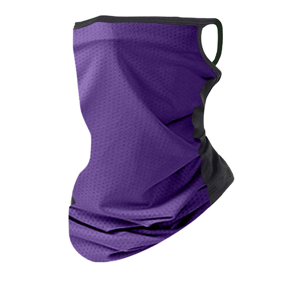 Cycling Hiking Outdoor Sports Face Masks Unisex Rave Bandana Neck Gaiter Tube Headwear Windproof Summer Sunscreen Face Scarf: purple