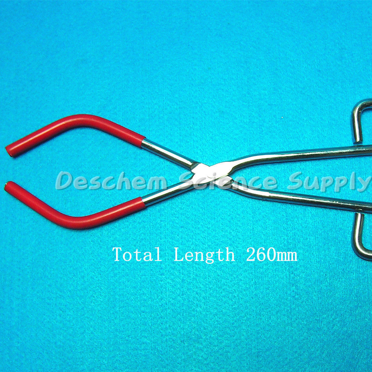 Laboratorium zlewki, kleszcze, uchwyt żelazny, klips, całkowita długość 260mm