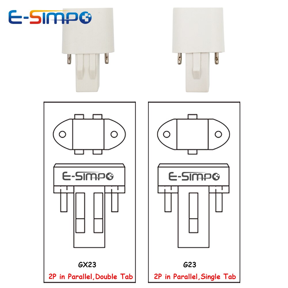 Generasjon  g23 til e27 e26 basestikkontakt 2- pin cfl ledet halogen lyspære lampe adapter holder omformer pbt