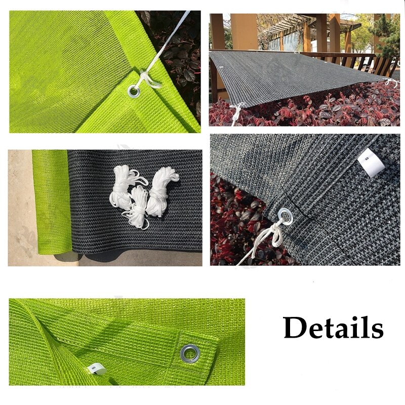 Here! Jade Green Flax Grey Sun Shade Net Awning Plant Cover Protection Garden