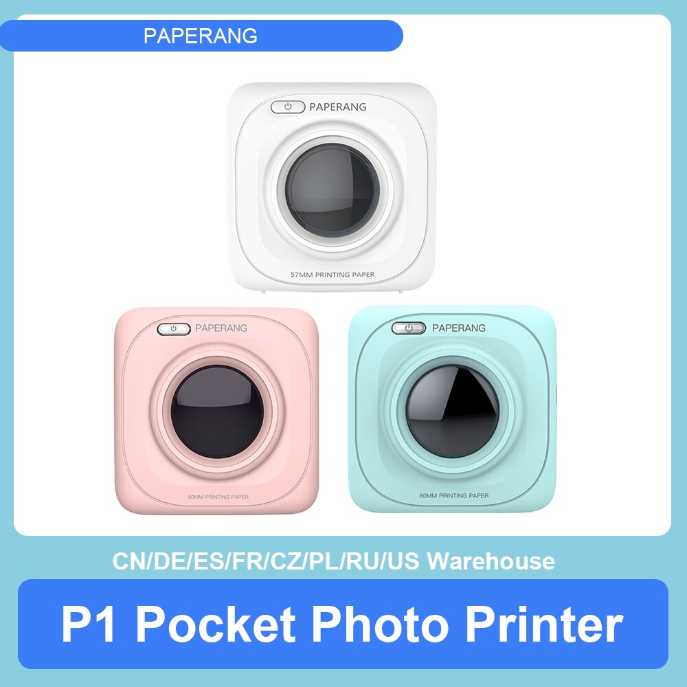 PAPERANG P1 – Mini-imprimante Photo de poche sans fil, Version globale, connexion de téléphone BT4.0, imprimante thermique Portable clairement