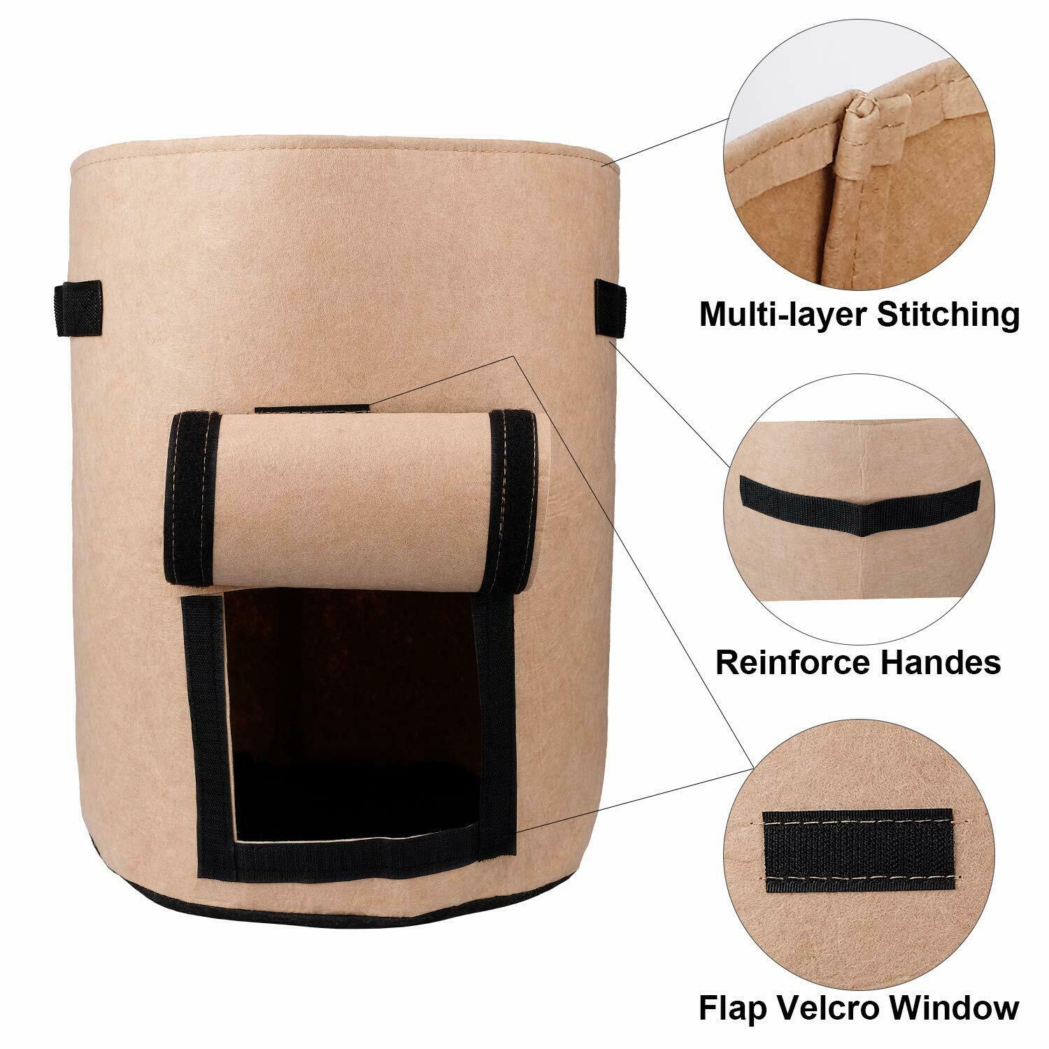 Plant Grow Bags home garden Potato pot greenhouse Vegetable Growing Bags Moisturizing jardin Vertical Garden Bag tools droship