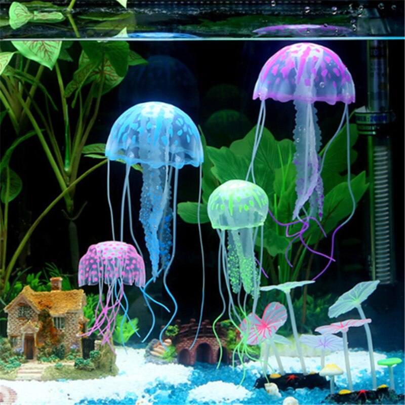 Artificielle nager effet brillant méduse Aquarium décoration Aquarium sous-marin vivant plante lumineuse ornement aquatique paysage