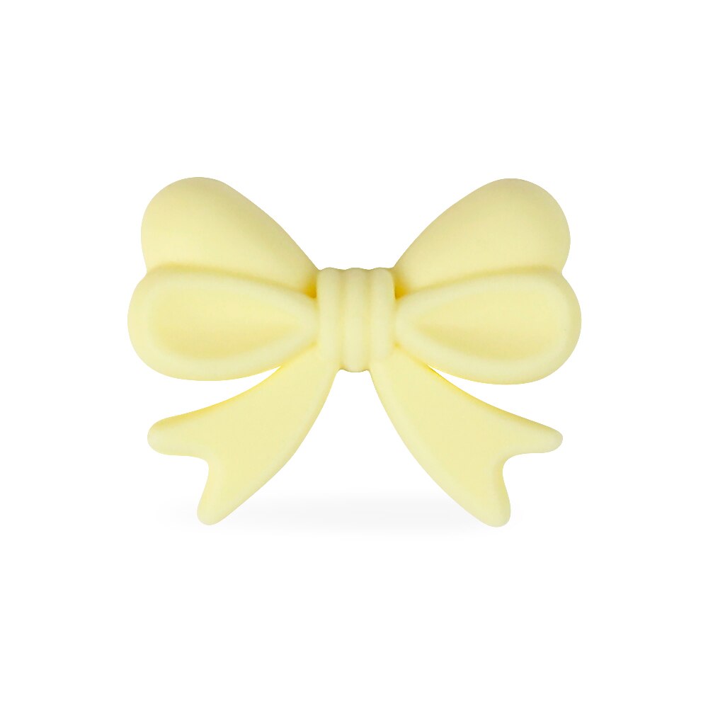*20 st tecknade silikonpärlor bpa gratis fluga barnmatskvalitet tandningshalsband diy bowknot tuggbar barnbarns tandning: F031