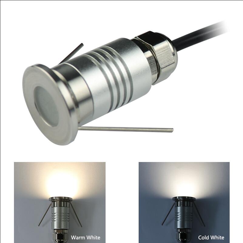 DC12V IP67 1W aluminio LED lámpara subterránea al aire libre cubierta impermeable gaden luz en el suelo empotrado escalones luces de suelo grondspot