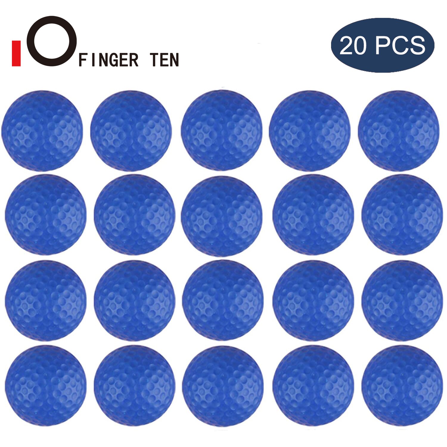 20Pcs PU Elastic Golf Balls Outdoor Indoor Light Foam Sponge Practice Soft Ball Sport Training Accessories: Blue 20Pcs