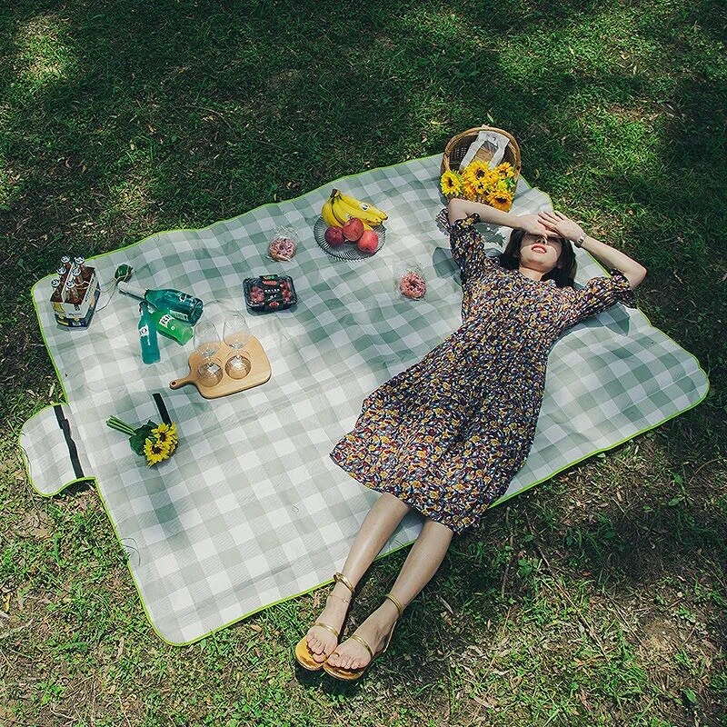 Multi-Size Camping Mat Outdoor Waterdichte Plaid Picknick Strand Deken Draagbare Opvouwbare Oxford Grond Mat Voor Multiplayer