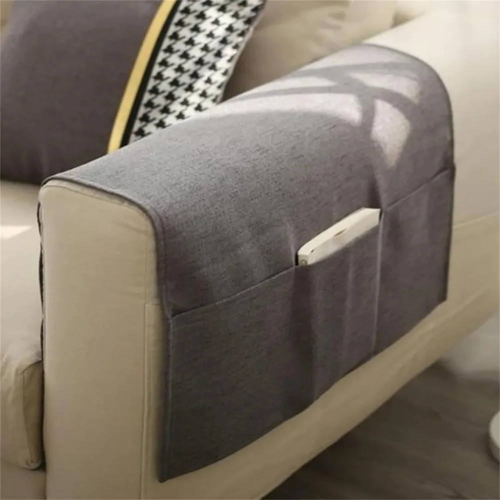 1PC Sofa Armrest Organizer Pouch Sofa Cover Side Pockets Storage Organizer Hanging Pouch Anti-slip Dustproof Sofa Armrest Gloves