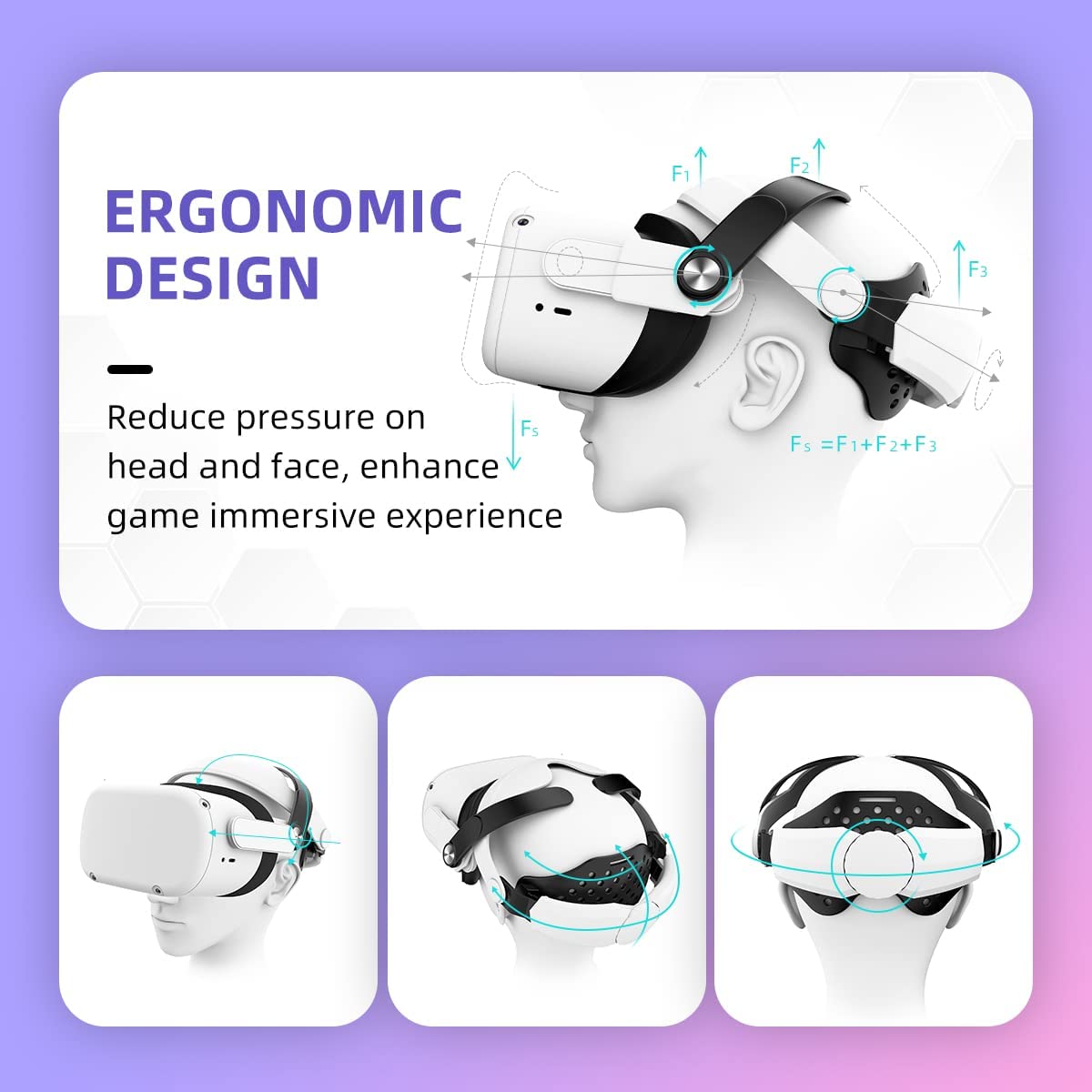 M3 Halo Band Voor Oculus Quest 2 Vr Headset Verstelbare Elite Band Verhogen Ondersteunende Kracht Voor Meta Oculus Quest 2 accessoires