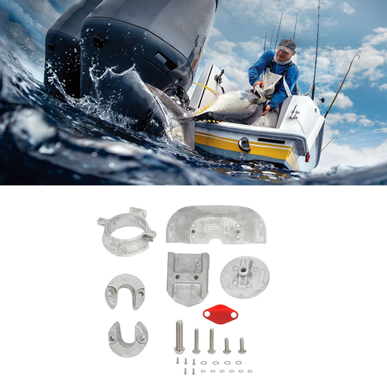 Aluminium Anode Kit 888756Q01 High Strength Rustproof for Mercruiser Alpha 1 Generation 2 Sterndrives
