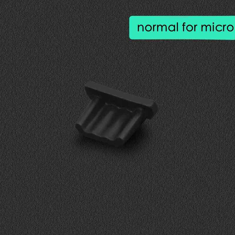 Prise anti-poussière de téléphone en Silicone, anti-perte, Port de chargement micro USB type-c, housse de protection anti-poussière pour iPhone: normal for Micro USB