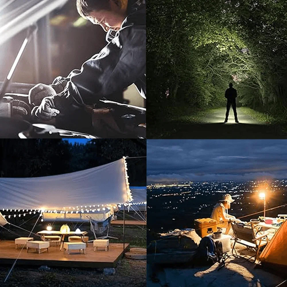 PATUOPRO 84 LED Cordless Work Light Jobsite Spotlight Portable Rechargeable Home Flashlight For Makita 18V Battery (No Battery)