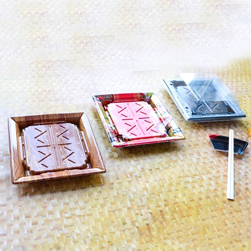Einweg Sushi Container Kunststoff Tablett mit Deckel Sushi Box Verpackung Nehmen Out Box Container.