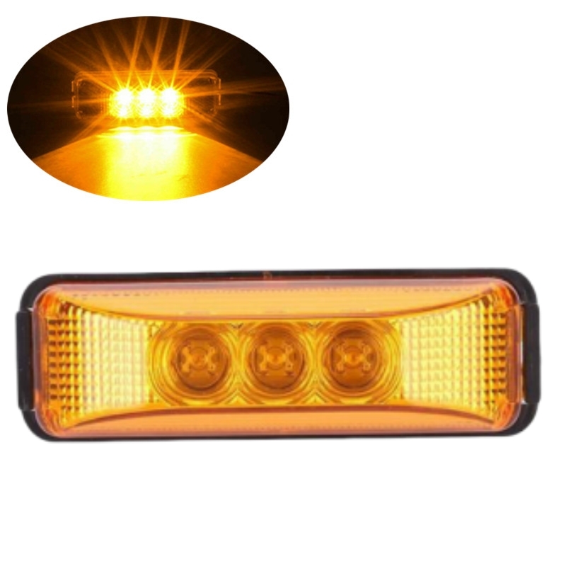 Pick Up Truck Light Waterproof Trailer Lights Clear White Lights 12V 3 LED Fender Front Side Cab Pickup RV Truck Side Marker: camel