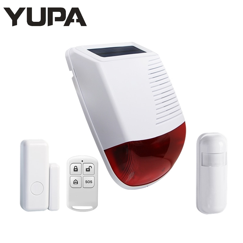 433MHz Wireless Light Flash Strobe Outdoor Solar Waterproof Siren for Home Burglar Alarm Kit Wifi GSM Home Security Alarm System