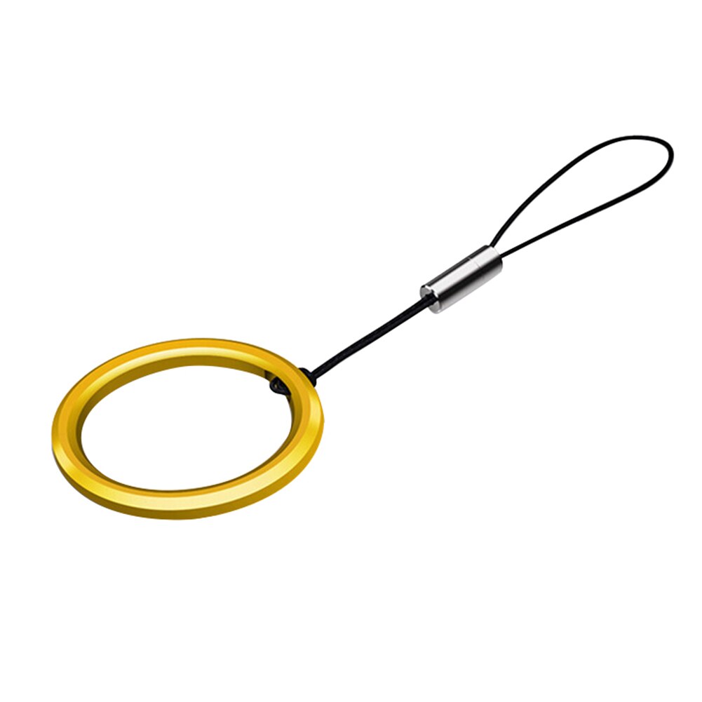 Universal Mobile Phone Finger Ring Lanyard Detachable Mobile Phone Straps Ring Loop Strap DIY Phone Hanging Rope Strap Lanyards: Yellow