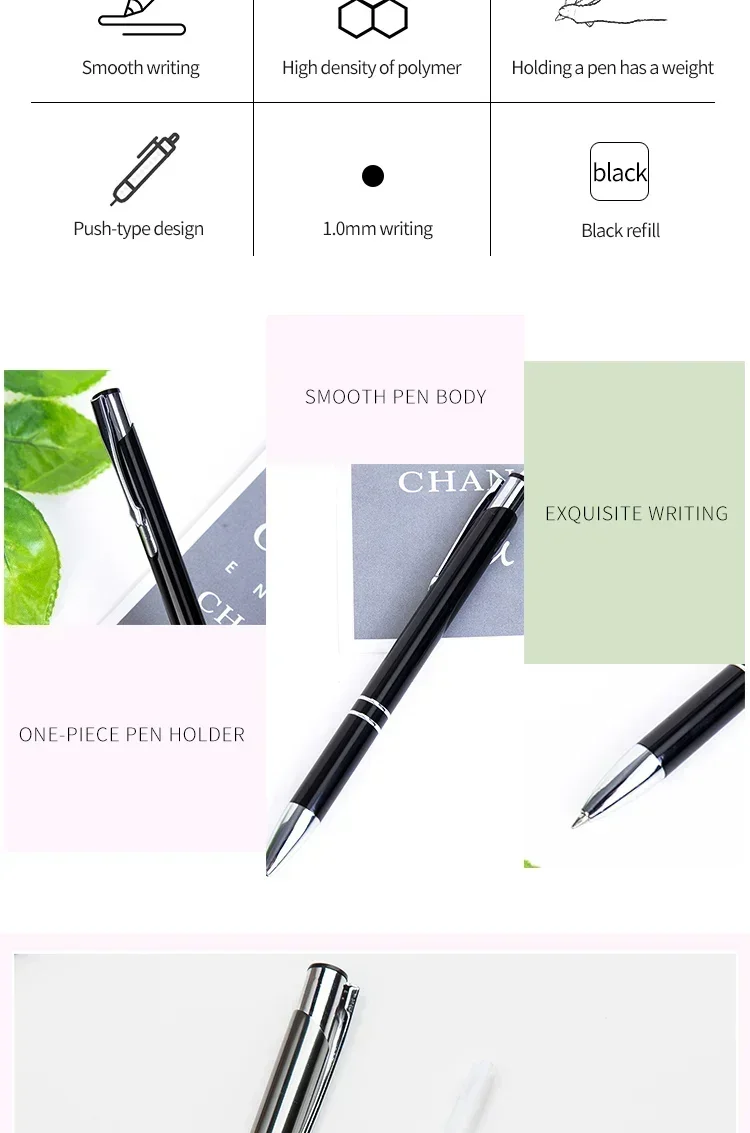 100 stuks reclame metalen balpen blanco pennen voor doe-het-zelf creatieve zakelijke multifunctionele pen