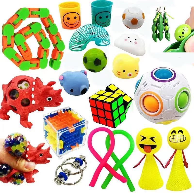 22 Pack Zappeln Spielzeug Stress Relief Spielzeug Autismus Angst Relief Stress Pop Blase Zappeln Sensorischen Dekompression Spielzeug für Kinder Erwachsene: 22PC2