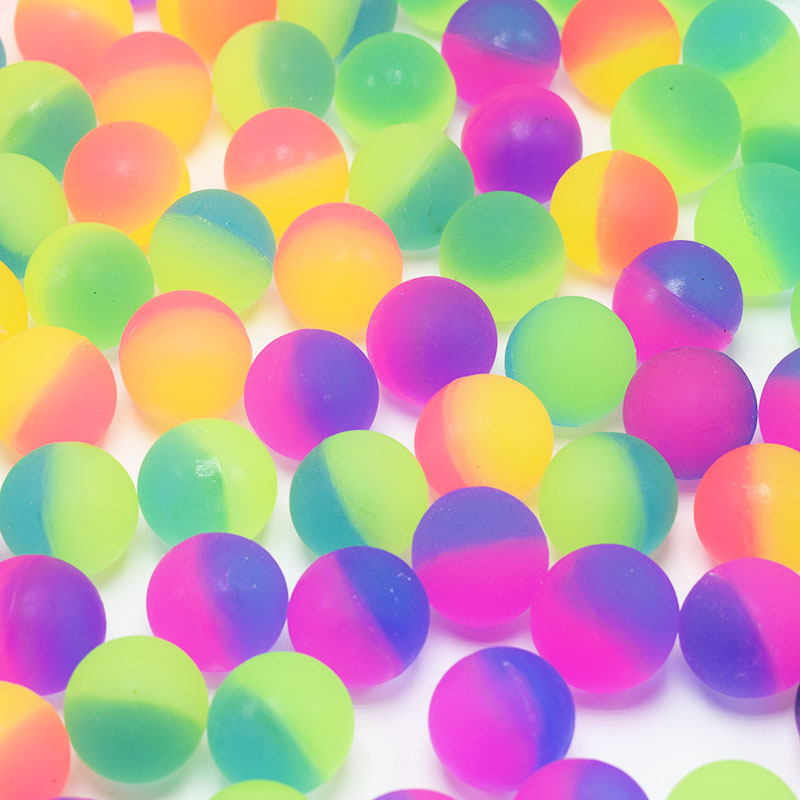 15 Teile/los Hohe Bounce Spielzeug Bälle Kinder Party Favor Dekoration Kinder Springenden Ball Muster Soild Farbe Zwei-farbe bounce Ball