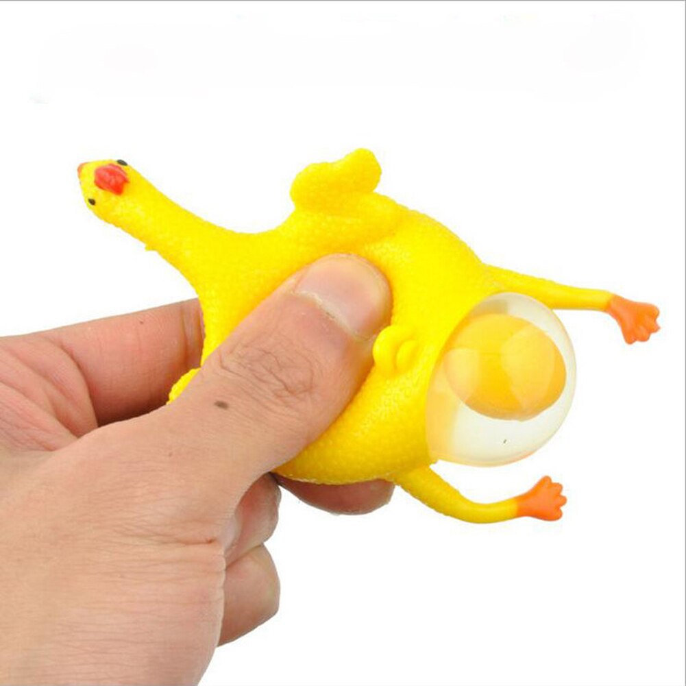 Anti Stress Squeeze Chicken Egg Laying Chickens Novelty & Gag Toys Party Prank Joke Toys Decompression Fun Toys