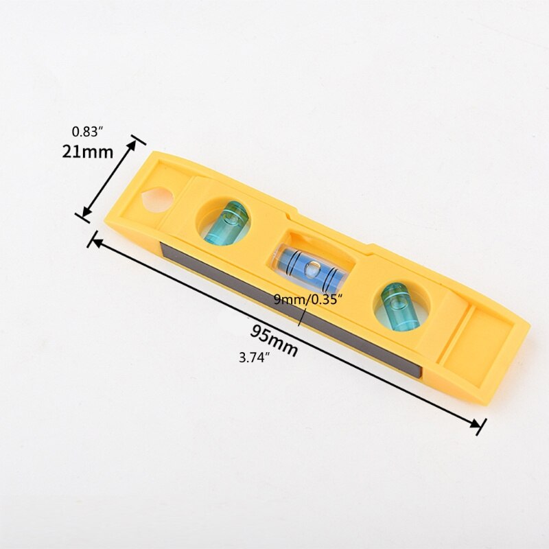 Magnetic Mini Spirit Level High Precision High Bearing Ruler Balance Horizontal Ruler Lever Bubbles Home Decoration Measurement: A