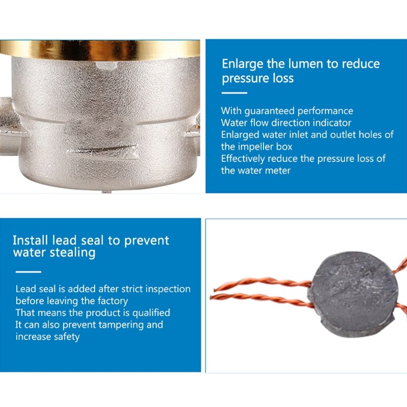 Water Meter Mechanical Rotary Wing 0-40℃ Cold Water Meter TYPE-E Qn 2.5m3/h M17E