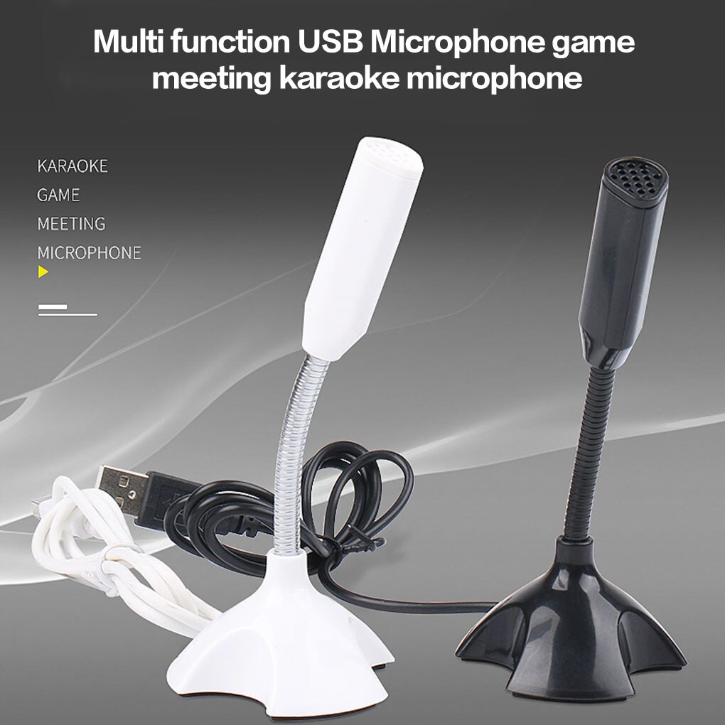 Verstelbare Usb Laptop Microfoon Mini Studio Speech Microfoon Stand Mic Met Houder Voor Desktop Pc