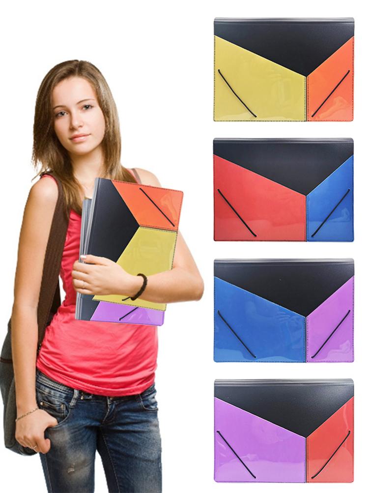 13 Pockets Document Organizer Expanding File Folder A4 Size File Document Organizer Holder Business Office Supplies
