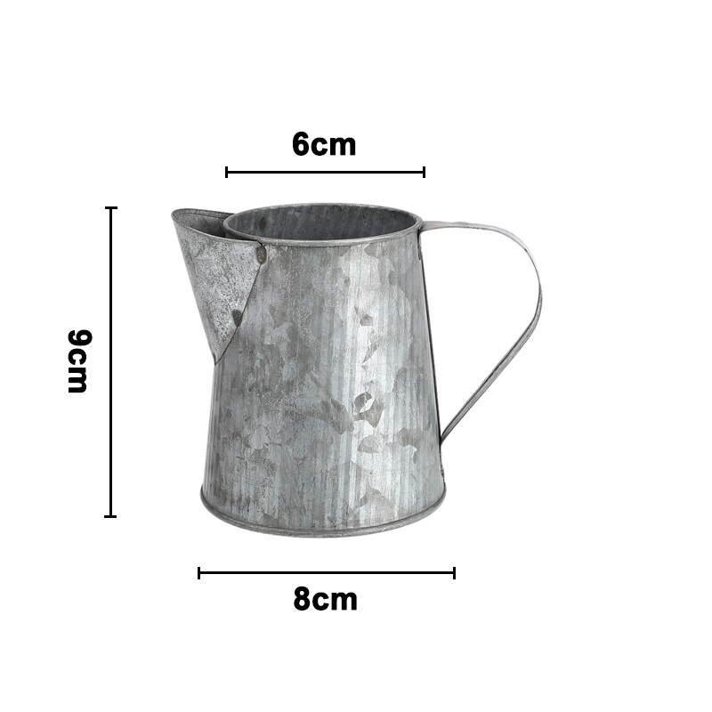 Retro järnhandtag kopp metall vintage smidesjärn mat frukt kaffekopp vattenkokare blomvas hink heminredning fotografi rekvisita